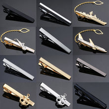 Load image into Gallery viewer, DY New and high quality laser engraving tie clip fashion style gold silver and black men's business tie pin Free Delivery