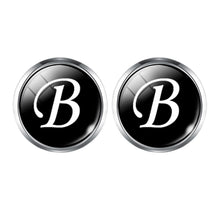 Load image into Gallery viewer, Men's Fashion A-Z Single Alphabet Cufflinks Silver Color Letter Cuff Button for Male Gentleman Shirt Wedding Cuff Links Gifts
