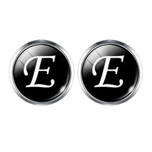 Load image into Gallery viewer, Men's Fashion A-Z Single Alphabet Cufflinks Silver Color Letter Cuff Button for Male Gentleman Shirt Wedding Cuff Links Gifts
