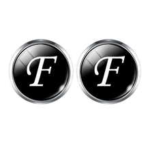 Load image into Gallery viewer, Men's Fashion A-Z Single Alphabet Cufflinks Silver Color Letter Cuff Button for Male Gentleman Shirt Wedding Cuff Links Gifts
