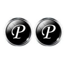 Load image into Gallery viewer, Men's Fashion A-Z Single Alphabet Cufflinks Silver Color Letter Cuff Button for Male Gentleman Shirt Wedding Cuff Links Gifts
