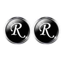 Load image into Gallery viewer, Men's Fashion A-Z Single Alphabet Cufflinks Silver Color Letter Cuff Button for Male Gentleman Shirt Wedding Cuff Links Gifts
