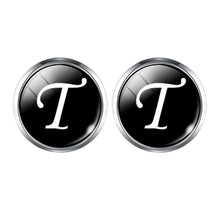 Load image into Gallery viewer, Men's Fashion A-Z Single Alphabet Cufflinks Silver Color Letter Cuff Button for Male Gentleman Shirt Wedding Cuff Links Gifts
