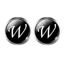 Load image into Gallery viewer, Men's Fashion A-Z Single Alphabet Cufflinks Silver Color Letter Cuff Button for Male Gentleman Shirt Wedding Cuff Links Gifts
